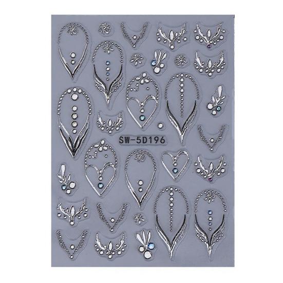 

Rhinestone Nail Art Stickers Self-adhesive 5D Embossed Women Manicure Decoration Decals DIY Home Nail Salon Accessories Diamond