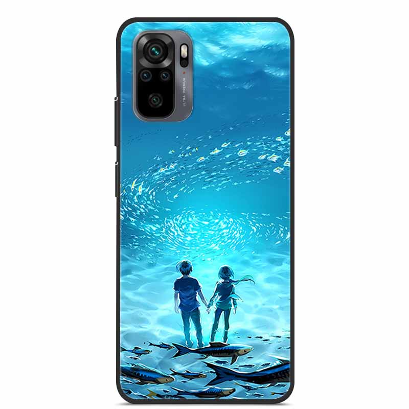 Dla Xiaomi Redmi Note 10S Case silikonowa tylna okładka etui na telefony dla Xiaomi Redmi Note10T 2021 miękki futerał uwaga 10S 10T 10 T S Coque