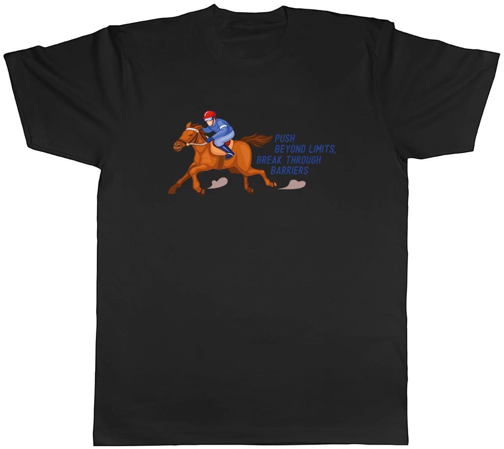 Horse Riding Mens T-Shirt Equestrian Rider Racing Unisex Tee Gift