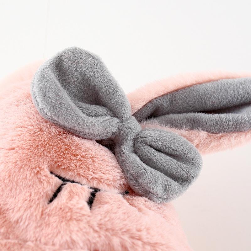 Winter Female Baby Cartoon Coat Hooded Female Infant Toddler Fur (free Bag)