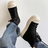 3369 Mickey Big Head Shoes for Men and Women Couples Niche High-top Canvas Shoes Autumn and Winter New Thick-soled Heightening Shoes