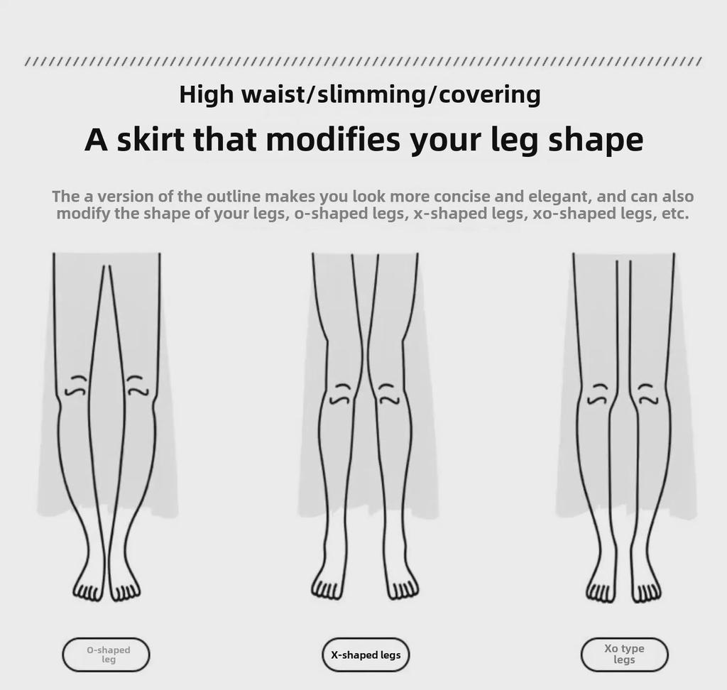 Birnenförmiger Übergrößen A-Linien Midi-Rockanzug mit hohem Bund und Schlitz für Damen - Herbstkollektion