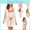 T-shirt Grafica con Fantasia Bikini per Donna Estate Spiaggia Casual Vestibilità Larga Top