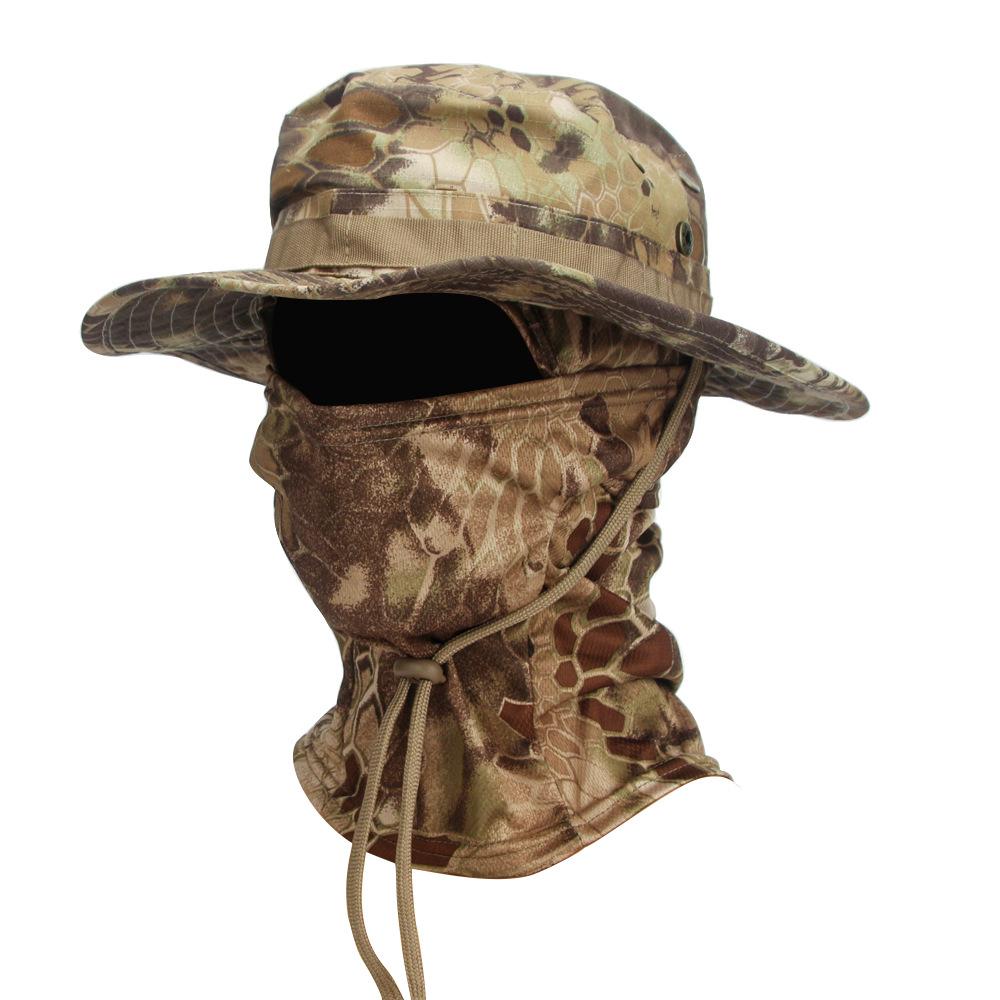 2-In-1 Sun Hat With Neck Face Gaiter, Uv Protection Boonie Hat For Outdoor Fishing Hiking