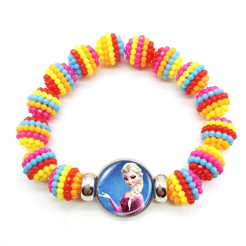 Frozen Princess Elsa Rainbow Beaded Retractable Children's Bracelet