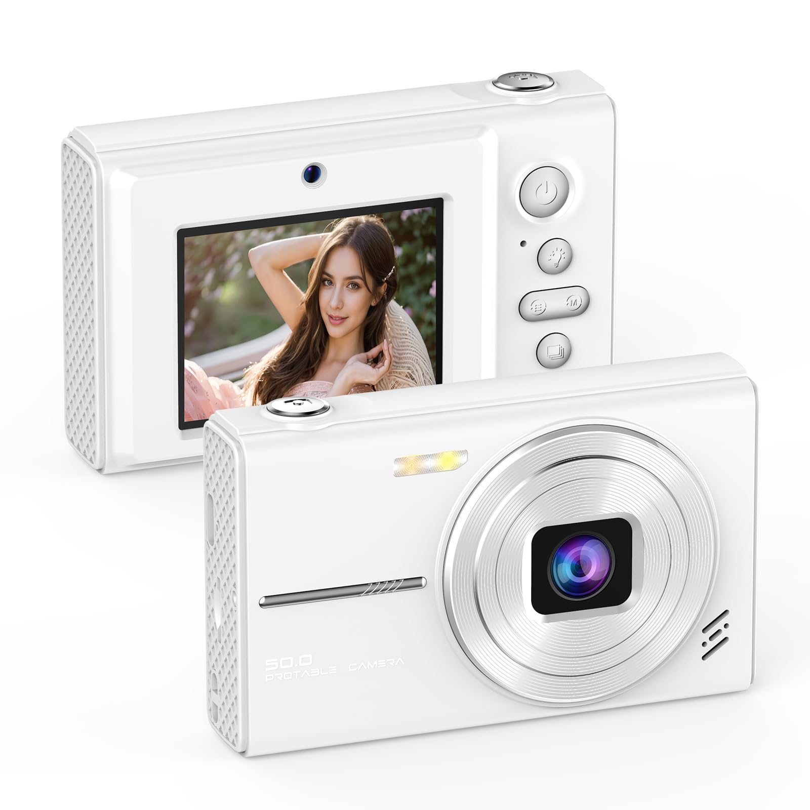 

Compact digital camera! Dual-camera front and rear, 68 million pixels, 128GB memory card included, ideal for beginners (C1N)