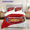 "Lebendiges Arsenal-Emblem-Design" Bettwäsche (1 Bettbezug + 2 Kissenbezüge, ohne Füllung) 2DFlat Weihnachten Geburtstagsgeschenk Bettwäscheset