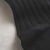 Monfoot Mens Wide Ribbed Long Neck Socks Black