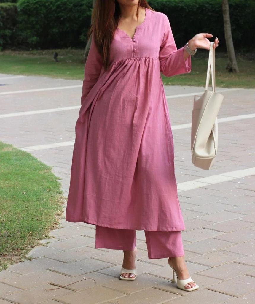 Women Designer Top Tunic Kurta Pant Set Indian Bollywood Party Wear Cotton Kurti Dress