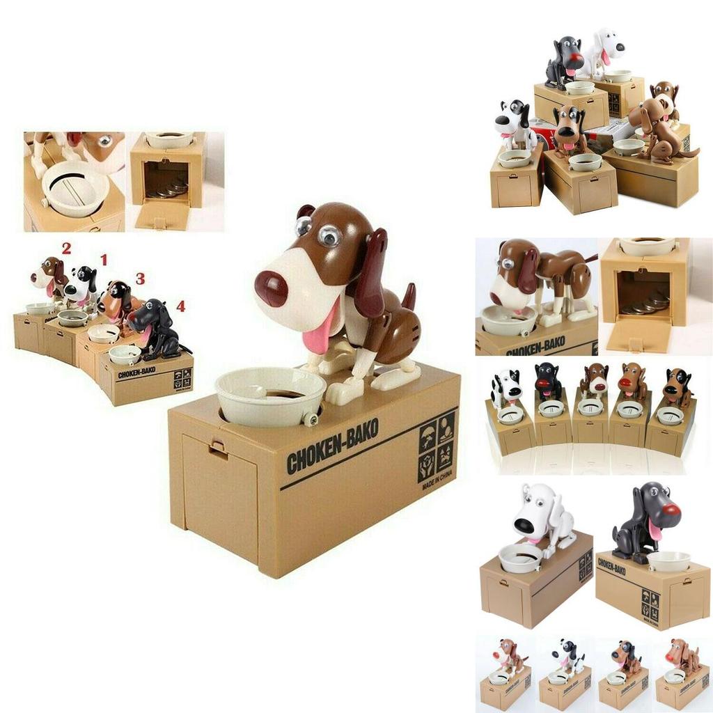 Rozkošný štěněcí prasátko s vtipnou automatickou akcí jedení pro děti