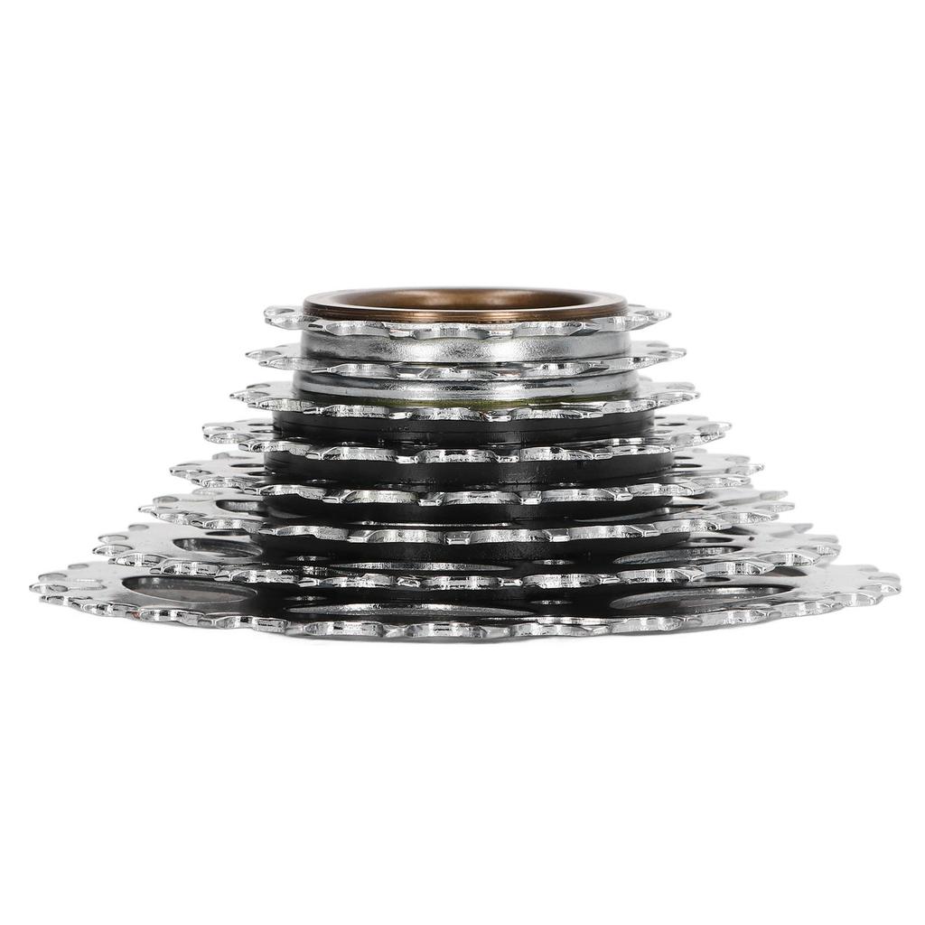 Bicycle Freewheel Sliver Steel 8 Speed 13‑28T Threaded Flywheel for Mountain Bike