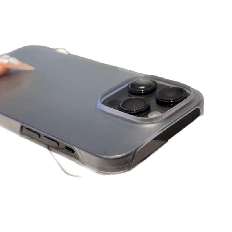 Half Pack PC Matte Hard Shell Suitable for Apple 17 Mobile Phone Case Frameless Huawei P70 Transparent Protective Case Xiaomi 15