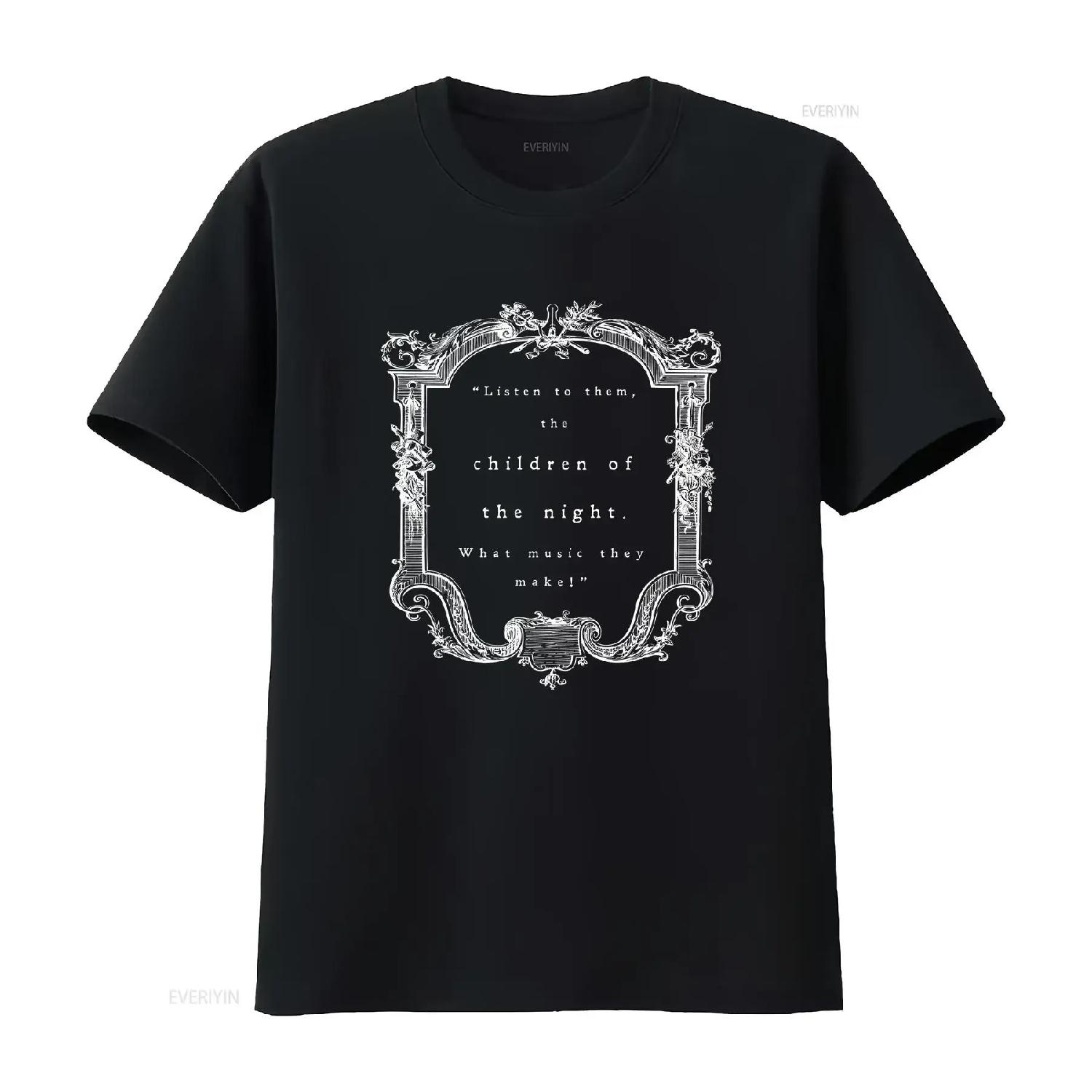 

Dracula T Shirt Listen to them the children of night What music they make Bram Stoker Bookish vintage Washed Stretched XXXXXL різнокольоровий