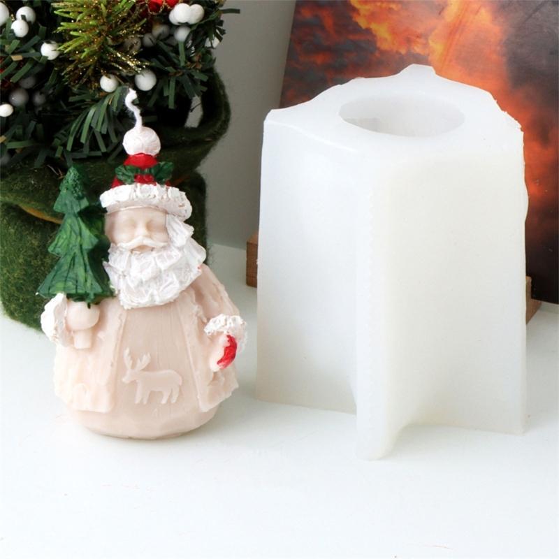 Silicone Candle Making Molds Santa Claus Series Soap Molds Silicone Crafting Molds Silicone Ornament Moulds for Candle