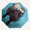 1pc Otter Family Auto Open/close, All-Season Portable Folding Umbrella for Women & Men, Travel, Everyday, Formal Events -06211