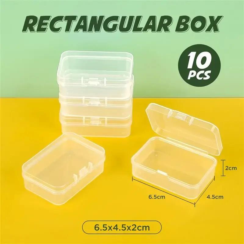 4-28Pcs PP Clear Plastic Storage Box Jewelry Storage Case Transparent Storage Organizer Multifunctional Portable Pouch
