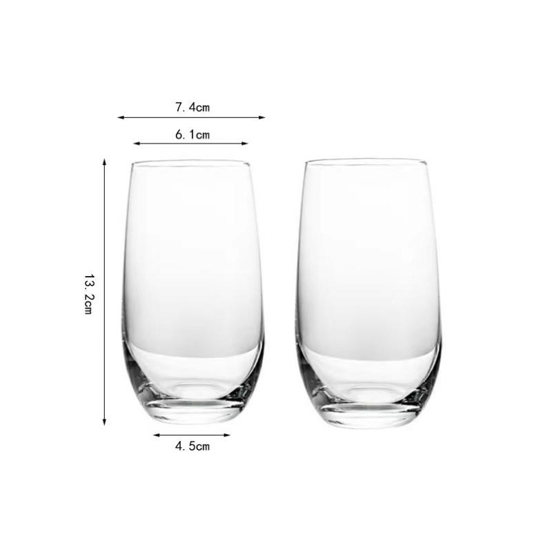 2pcs Whiskey Glass Clear Whiskey Bar Cocktail Glasses Drinking Glasses Scotch Liquor Barware Beer Milk Shake Juice Latte Cup