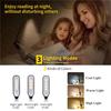Usb Rechargeable Reading Light 3-level 7 Led Lamp Cold White Working Dimmable Dc-5v Energy/saving Bulbs Eye Protection Clip Book