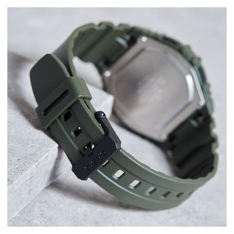 Casio YOUTH Series-Disc Digital Display Sports Fashion Multifunctional 50 Meter Waterproof LED Backlight Watch Quartz Movement Resin W-216H-3BVDF