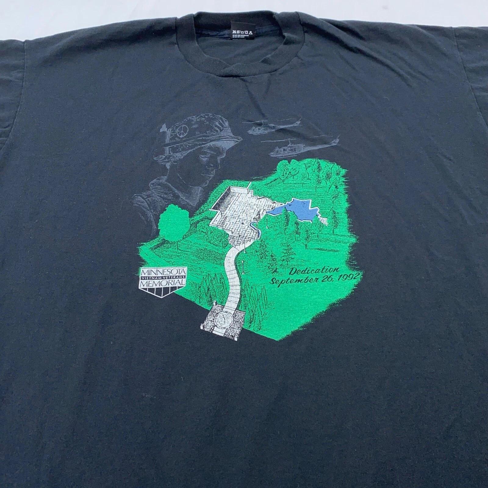vintage 90s VIETNAM VETERANS MINNESOTA MEMORIAL ART T-Shirt 2XL soilder army XL
