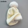 Winter plush wool hat women's tide versatile warm hairball knitted hat children's ear protection cold cover cold hat
