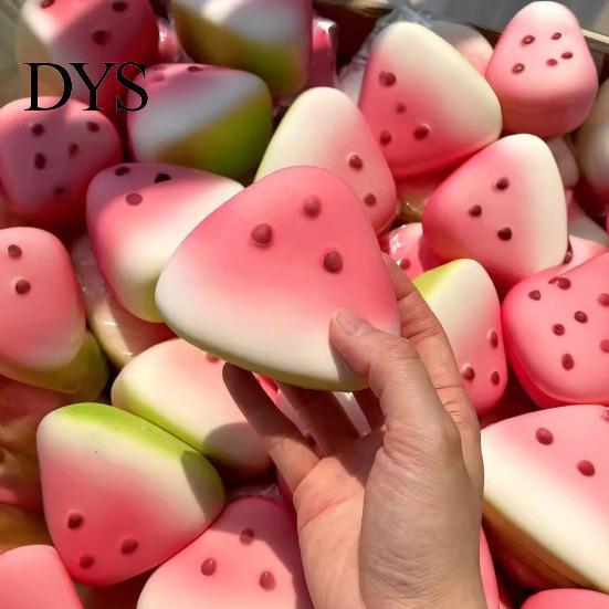 Anti-stress Watermelon Simulation Piece Squeeze Toy Stress Relief Fruit Pinch Sensory Kids Adults Soft TPR Ball Calming Fidget