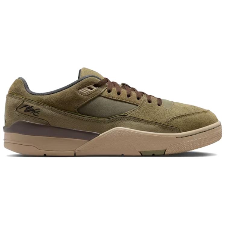 Jordan FLIGHT COURT Vintage Basketball Shoes Men's Olive Green HF3255-202