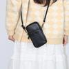 2025 Women's Genuine Leather Phone Bag: Korean Style, Double Zipper, Vertical Shoulder Square Bag