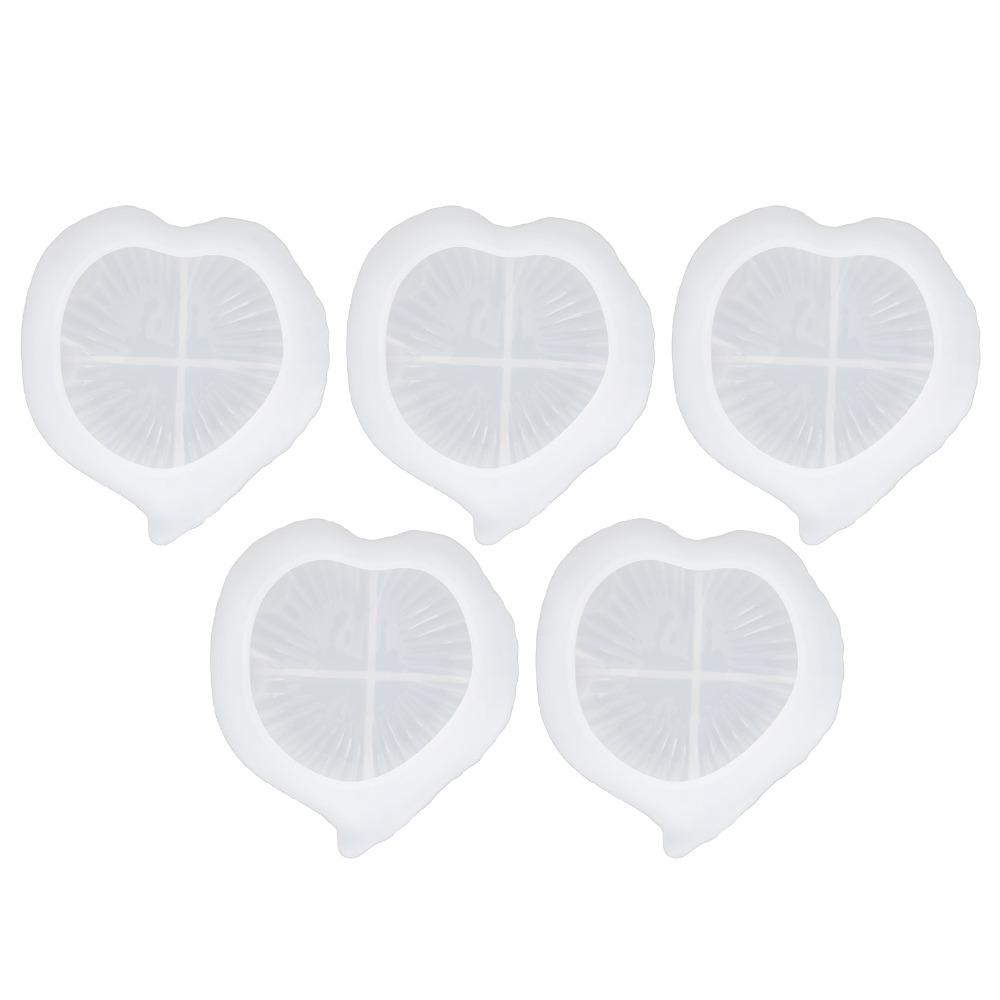 5pcs Reusable Silicone Mould Leaf Leaf Shaped Dish Mould Resin Casting Mould  Jewelry Making
