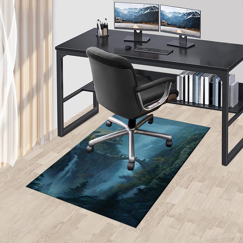 

Lord of the Rings Polyester Office Carpet Chair Mats, Home Decor Dormitory Floor Protector with Anti-Skid Backing, Large Area Coverage,Chris 60cm by 90cm