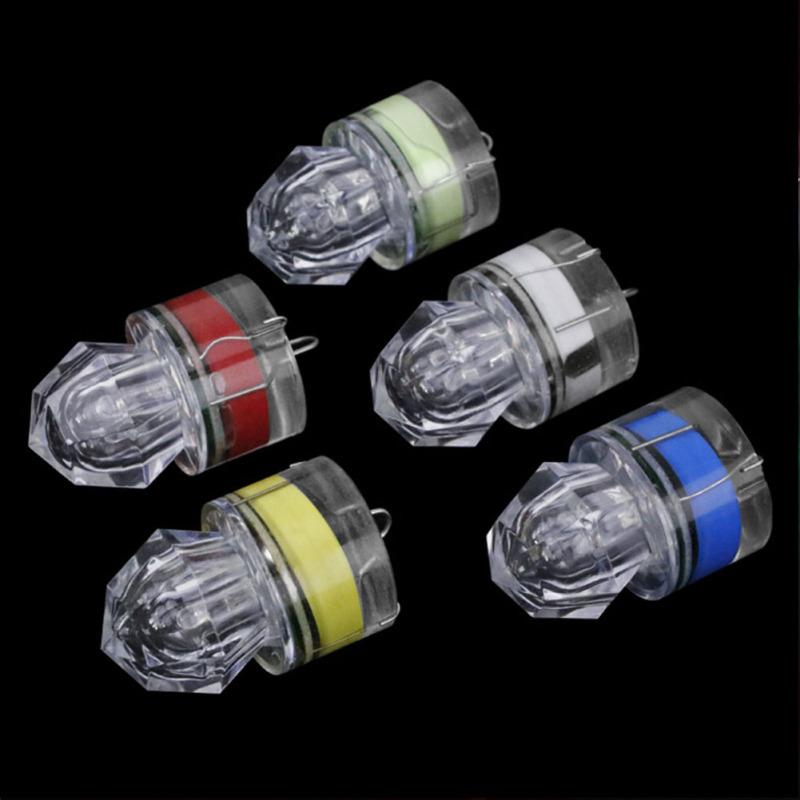 LED Fishing Lures Kit Deep Drop Fishing Lights LED Fishing Spoons Underwater Flasher Diamond Lights