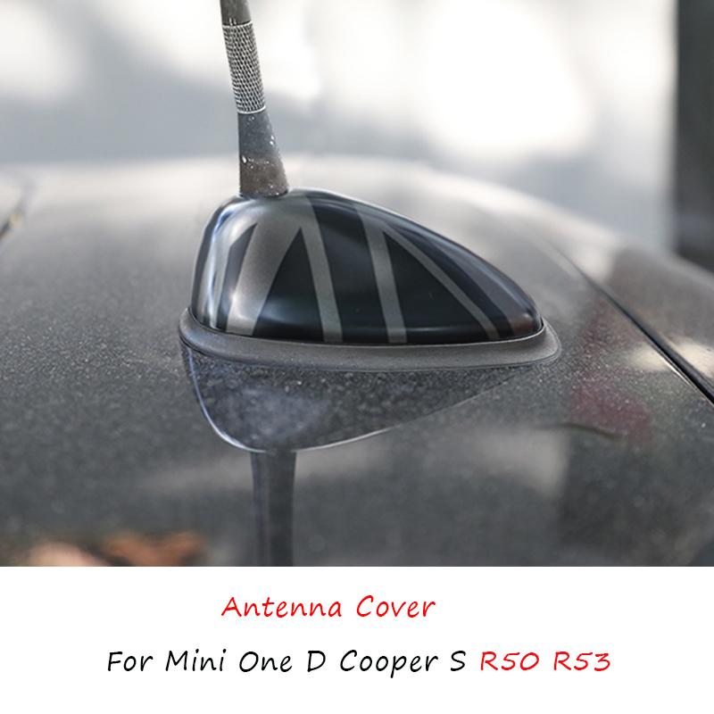 The Black Flag For Mini One Cooper S R50 R53 Hatchback Car Antenna Aerial Decoration Case Cover Sticker Auto Styling