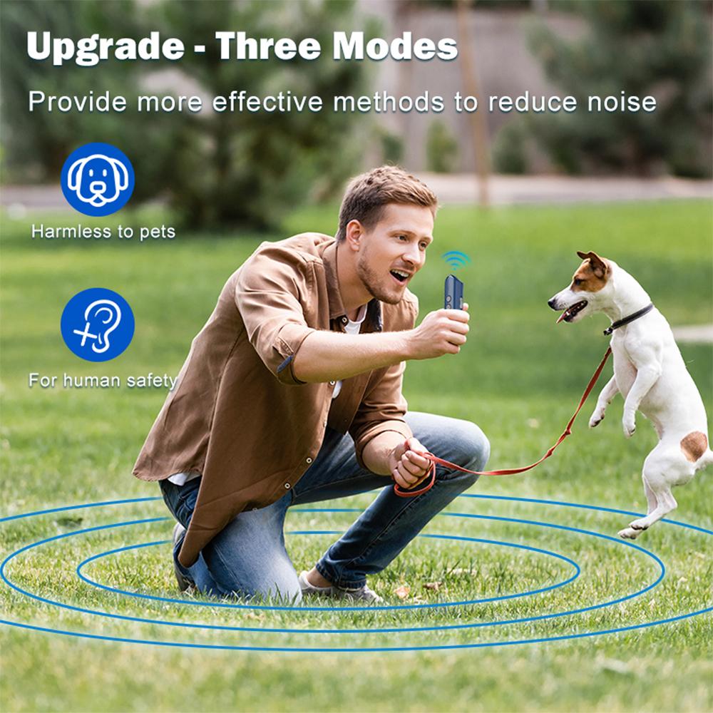 Dog Ultrasonic Repeller Release Pet Training 3Models Rechargeable Anti Dog Bark Bite Portable Device LED Flashlight Dog Repellen
