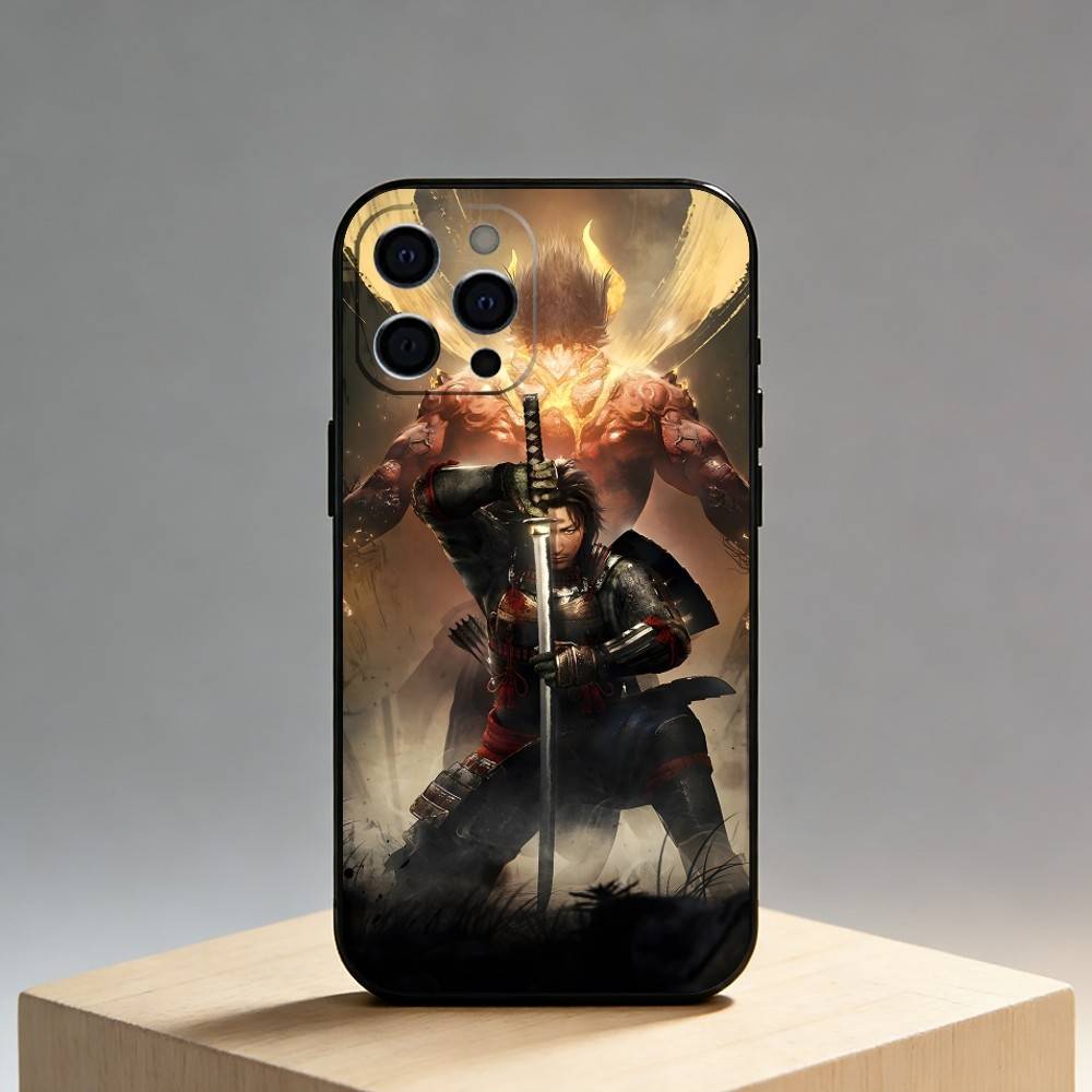 Game N-Nioh Pritend Phone Case For iPhone17,16,15,14,13,12 Plus,Max Soft Silicone Black Cover