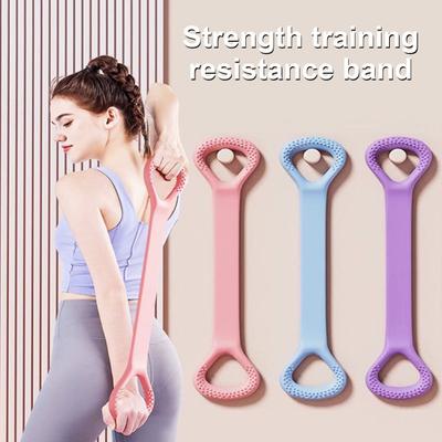 Fascia di resistenza per il fitness a forma di 8 con impugnatura antiscivolo portatile per uomini e donne, per braccia e spalle