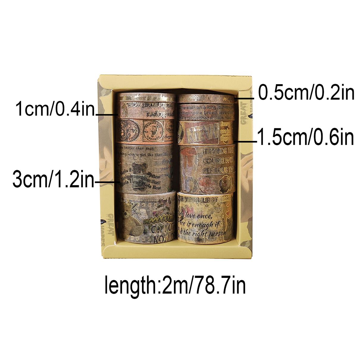 

10 Rolls Vintage Series Washi Tape Set Handmade Scrapbooking Supplies Masking Decorative Tape DIY Journal Materials for Students