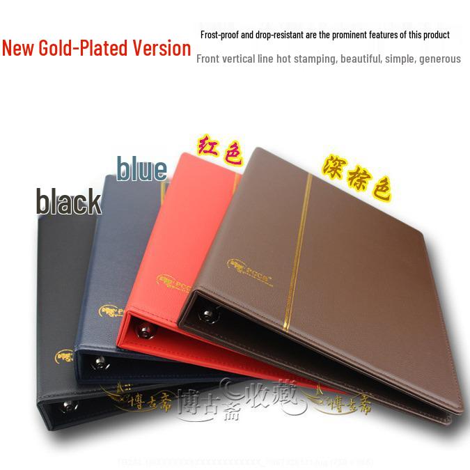 

Mingtai 9-дірковий шкіряний кільцевий альбом для колекцій монет і марок синій