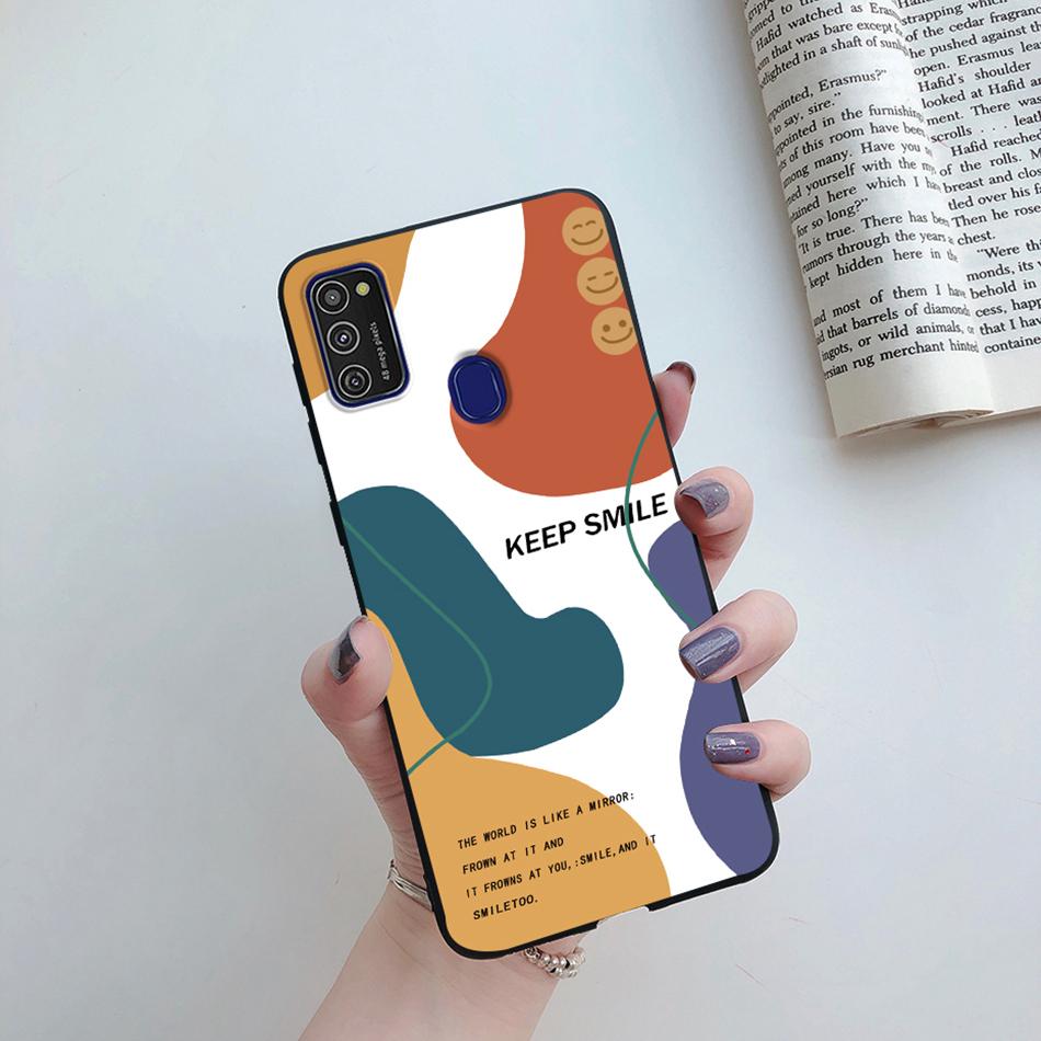 Cute Cartoon Case For Samsung Galaxy M51 M31 M21 M31S M21S M30S Case Candy Colorful Anime Painting TPU Silicone Cover Case Funda