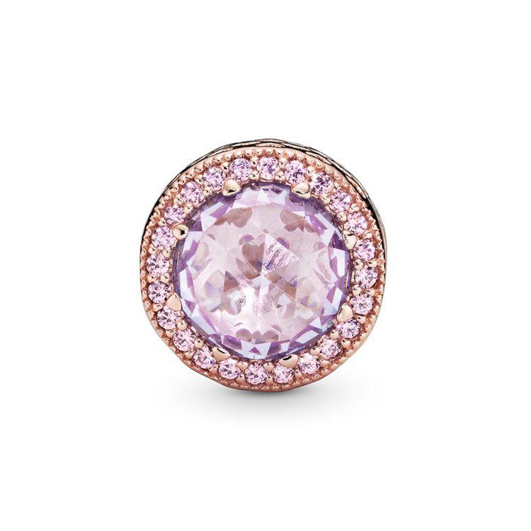 Pandora Shining Heart Charm Pendant Women Jewelry Purple 781725LCZ Purple