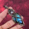Labradorite Pendant Copper Wire Wrapped Jewelry Rainbow Moonstone Pendant Handmade Gemstone Jewelry Copper Wire Wrap Pendant Gifts For Her
