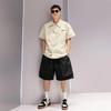 Irregular Short-sleeved Thin Shirts Fashionable Summer Men Fashion and Personalized Cardigan