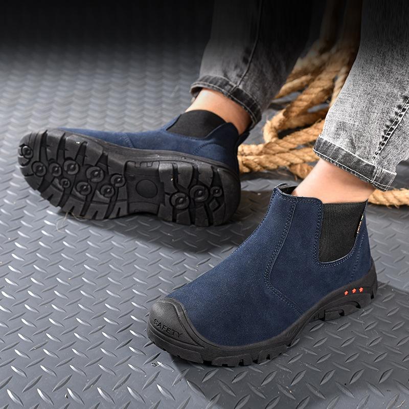 Fashion COZOK Outdoor Construction Protection Boots Men Waterproof Non-slip Safety Shoes Light Indestructible Wear-resistant Work Shoes