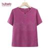 YUZHAOLIN Damen Sommer T-Shirt mit kurzen Ärmeln