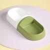 New Plastic Cat Bowl Combination Capsule Color Matching Double Bowl Oval Cat and Dog Feeding Bowl Pet Supplies