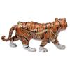 FJ FENGZHIJIE Trinket Box with Hinged Tiger Figurine | Golden Crystal Enamel Wildlife Home Decor | Gift for Tiger Lovers and Wildlife Enthusiasts