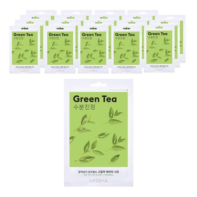 Airy Adhesive Sheet Mask Green Tea, 1 balení, 20 kusů