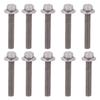10pcs Serrated Locking Face Hex Flange Screws Hex Head Skid Plate Bolts  Vehicle Protection