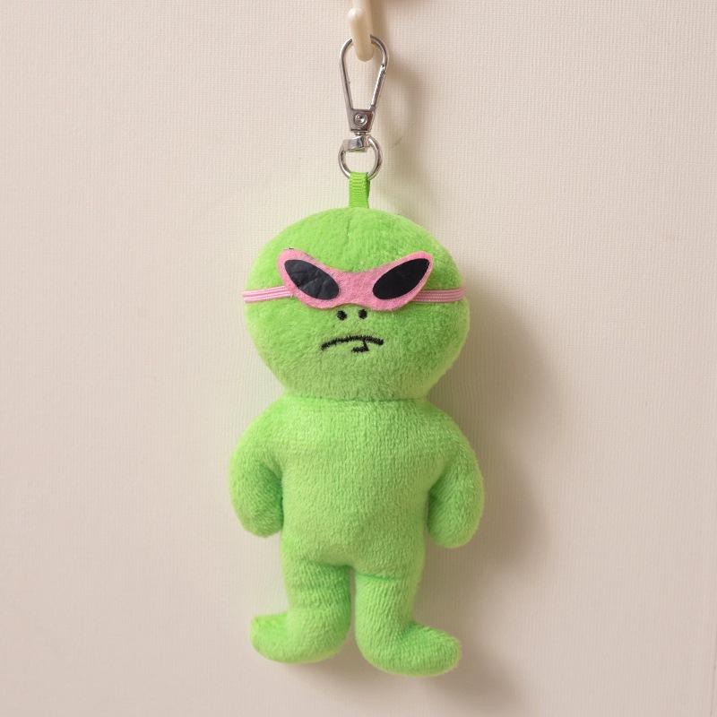 Cartoon Funny Expression Alien Doll Pendant Plush Toy Doll Bag Hanging Keychain