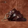 Thickened Vegetable Tanned Cowhide Belt Men's Genuine Leather Copper Hook Retro Personality Trendy Trouser Belt