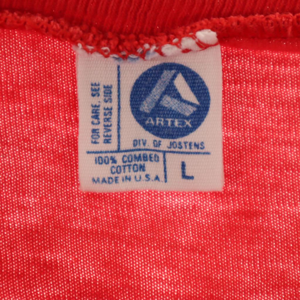 ARTEX 80s Made In USA Vintage Short Sleeve V Neck T-shirt L Single Stitch Men's Used